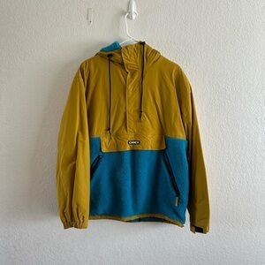 Obey Yellow and Blue Hooded Jacket